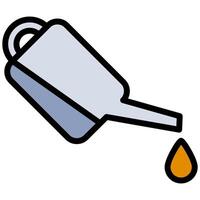 Oil Pressure Outline Flat Design Style Icon - Car Service vector