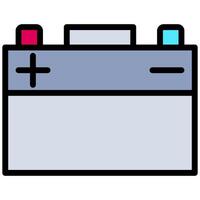 Accumulator Icon Outline Flat Design Style Icon - Car Service vector