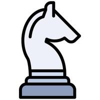Knight Chess Horse Outline Flat Design Style Icon, Outline Flat Design Style Icon Symbol vector
