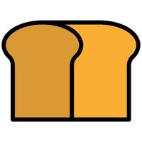 Bread Icon, Outline Flat Design Style Icon, Restaurant Element Icon Collection vector