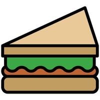 Sandwich Icon, Outline Flat Design Style Icon, Restaurant Element Icon Collection vector