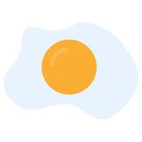 Fried Egg Icon, Flat Design Style Icon, Restaurant Element Icon Collection vector