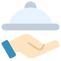 Serve Icon, Flat Design Style Icon, Restaurant Element Icon Collection vector