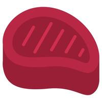 Meat Icon, Flat Design Style Icon, Restaurant Element Icon Collection vector