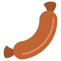 Sausage Icon, Flat Design Style Icon, Restaurant Element Icon Collection vector