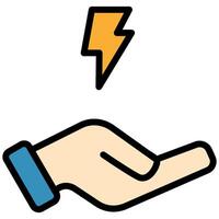 Energy Saving Glyph Icon, Flat Design Style Icon Icon Symbol vector