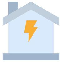 Home Energy Flat Icon, Flat Design Style Flat Icon Symbol vector