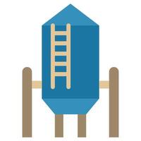 Water Reservoir Flat Icon, Flat Design Style Icon Symbol, Farming Element Icon vector