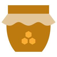 Honey Pot Flat Icon, Flat Design Style Icon Symbol, Farming Element Icon vector