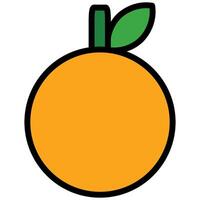 Grapefruit Icon, Fruit and Vegetable Outline Flat Design Icon Symbol vector
