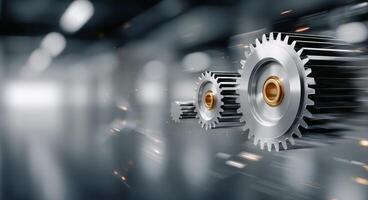 Industrial Gears in Motion Creating a Dynamic Environment With a High-Tech Feel photo