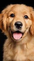 Golden Retriever Puppy With a Big Smile Enjoying a Sunny Day in the Park. photo