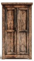 Rustic Wooden Cabinet With Double Doors Showcasing Natural Grain and Texture in Warm Tones photo