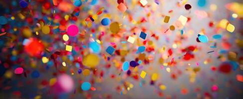 The Colorful Burst of Confetti Celebrating a Joyous Occasion photo
