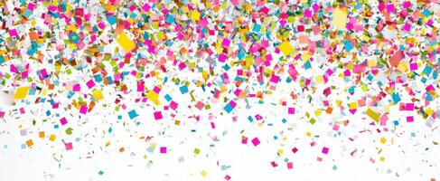 The vibrant explosion of colorful confetti celebrating special moments and joyful occasions photo
