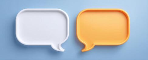 The colorful speech bubbles symbolizing communication and interaction in modern design. photo