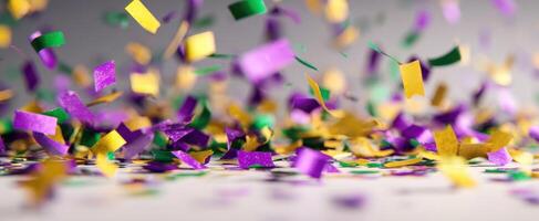 Confetti falling from the air in a colorful pattern photo