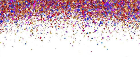 The vibrant confetti falling gracefully from above. photo