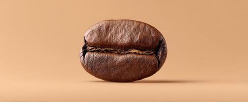 The beautiful coffee bean showcasing its rich texture and flavor. photo