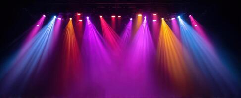 The Vibrant Stage Lights Creating a Dazzling Atmosphere for Performances photo