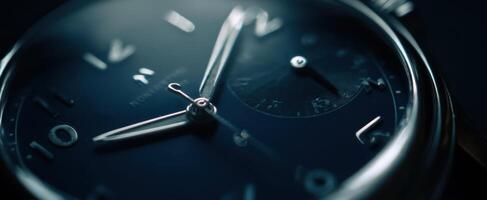 The detailed craftsmanship of a luxury watch showcasing elegance and precision. photo