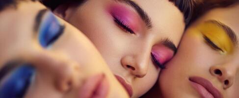 The Stunning Display of Creative Beauty and Vibrant Makeup Artistry photo