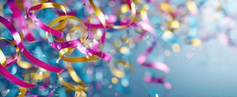 The Colorful Ribbons Celebrating a Festive Occasion in Vibrant Motion photo