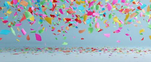 The vibrant confetti shower adding color and joy to any celebration. photo