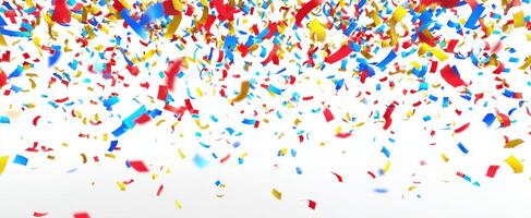 The vibrant shower of colorful confetti celebrating a joyful occasion. photo