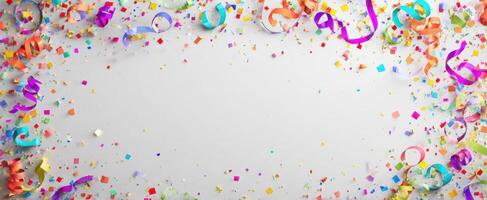 The Colorful Confetti and Streamers Creating a Festive Atmosphere photo