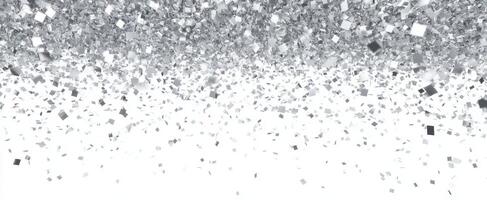 The captivating silver confetti creates a joyful festive atmosphere for celebrations. photo