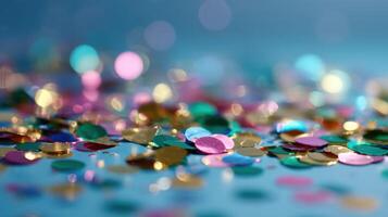 The Colorful Confetti Scatter Reflecting Joyous Celebration and Festivity photo