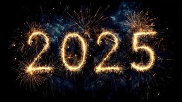 The dazzling fireworks display announcing the arrival of 2025 photo