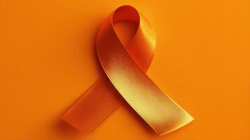 The Orange Ribbon Symbolizing Support and Awareness in Community Campaigns photo