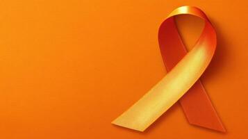 The Orange Ribbon Symbolizing Awareness and Support for Important Causes photo