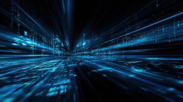 The Dynamic Flow of Lights in an Abstract Digital Landscape photo
