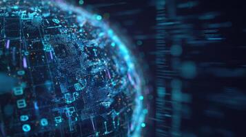 The Digital Globe Representing Data Connectivity and Technological Innovation photo
