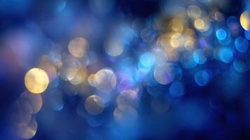 The beautiful bokeh lights create a dreamy abstract background. photo