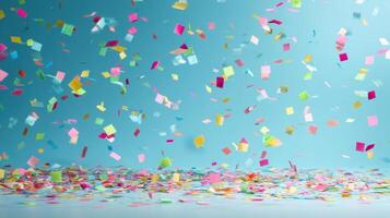 The Confetti Delight Creating a Joyful Atmosphere for Celebrations. photo