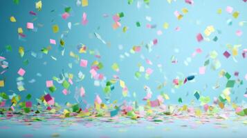 The Colorful Confetti Falling in a Joyful Celebration Background photo