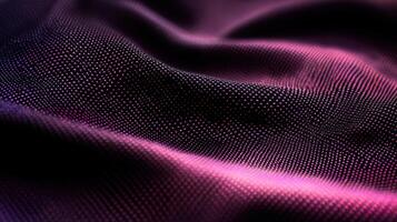 The soft and elegant fabric with a mesmerizing purple texture in motion. photo