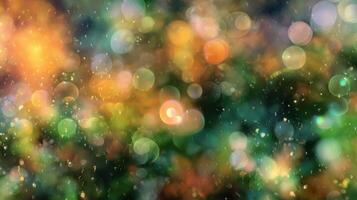 The enchanting bokeh lights create a mesmerizing and colorful abstract background. photo