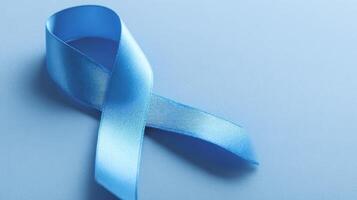The Blue Ribbon Symbolizing Support and Awareness for Important Causes photo