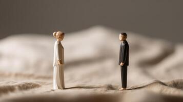The Figures Representing Love and Connection in a Minimalist Setting photo