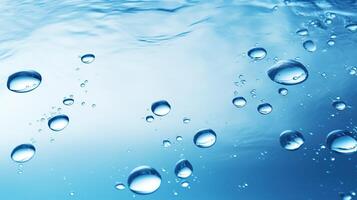Water droplets are floating in the air photo