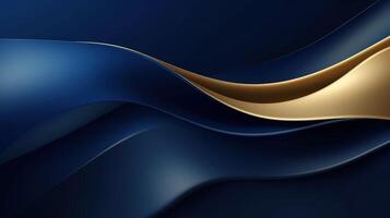 A blue and gold background with waves photo