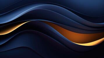 Abstract blue and gold waves wallpaper photo