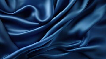 Blue satin fabric background photo
