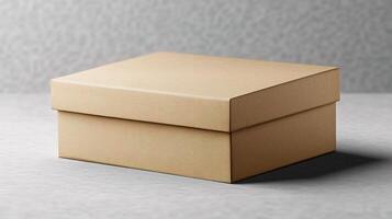 A brown box sitting on a table photo