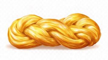 A yellow yarn ball on a white background photo